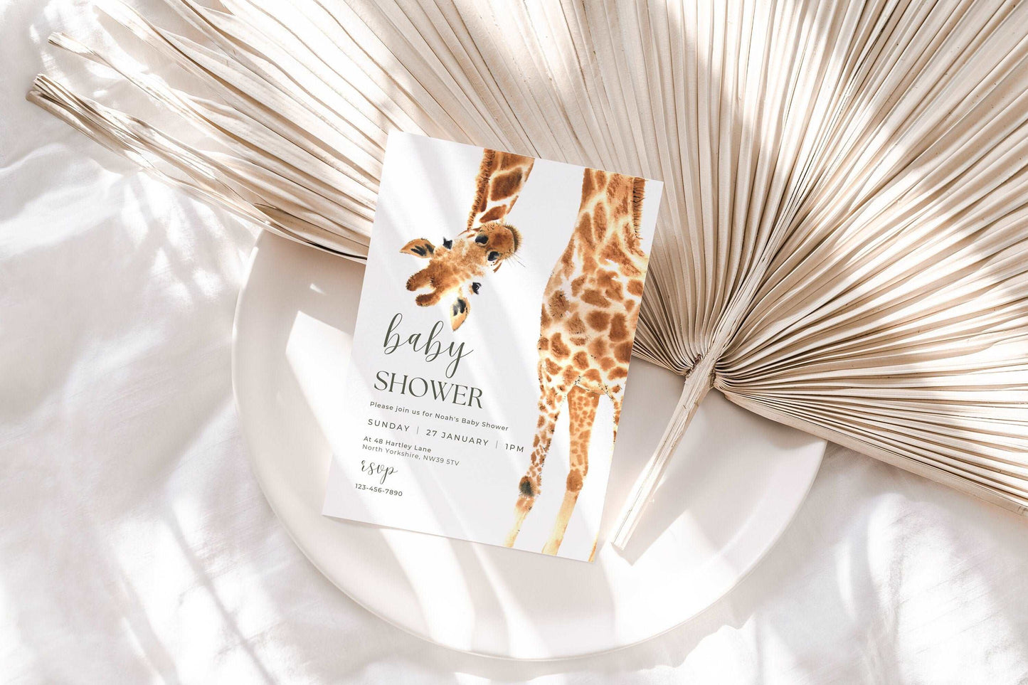 Giraffe Baby Shower Invitation