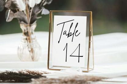 Minimalist Table Numbers