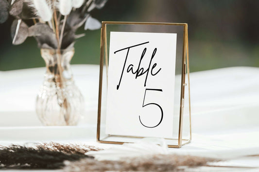 Minimalist Table Numbers