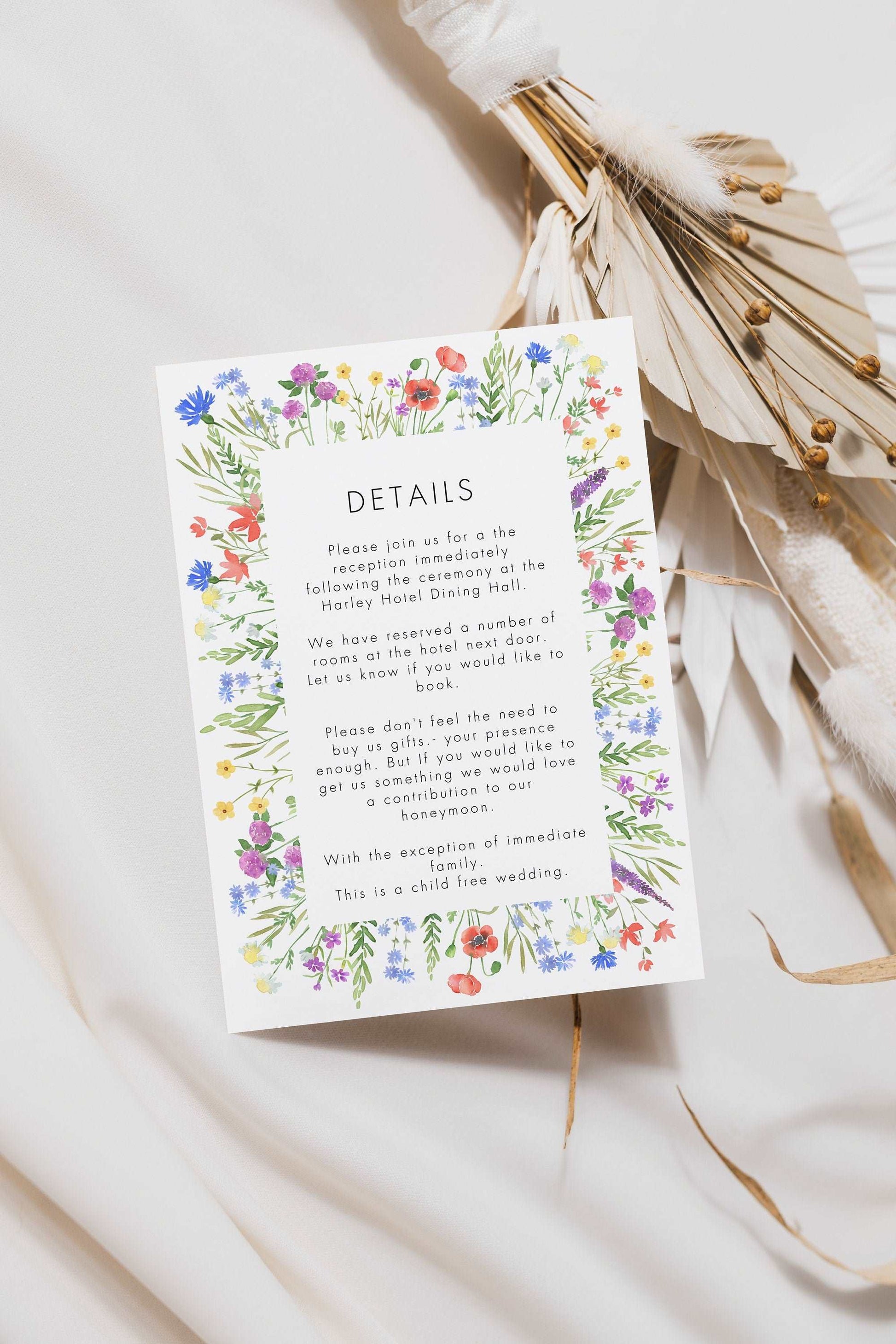 Floral Wedding Invitation Suite