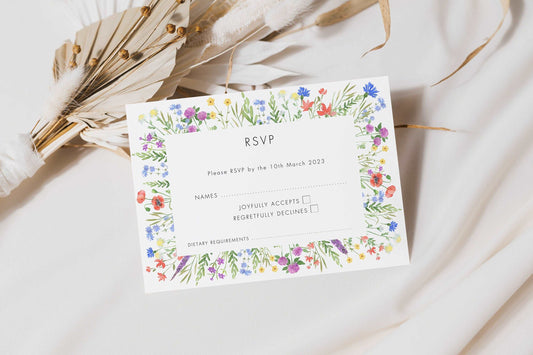 Wild Flower Wedding RSVP