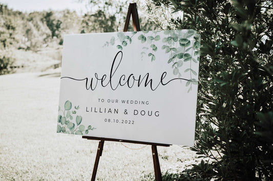 Eucalyptus Wedding Welcome Sign