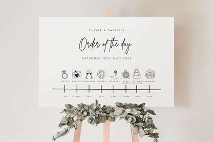 Wedding Order of the Day Sign