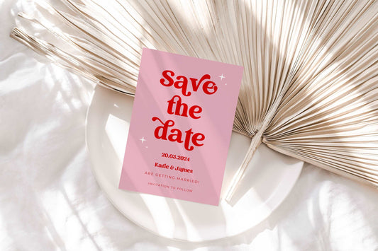 Retro Save The Dates