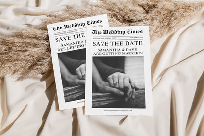 Newspaper Save The Dates